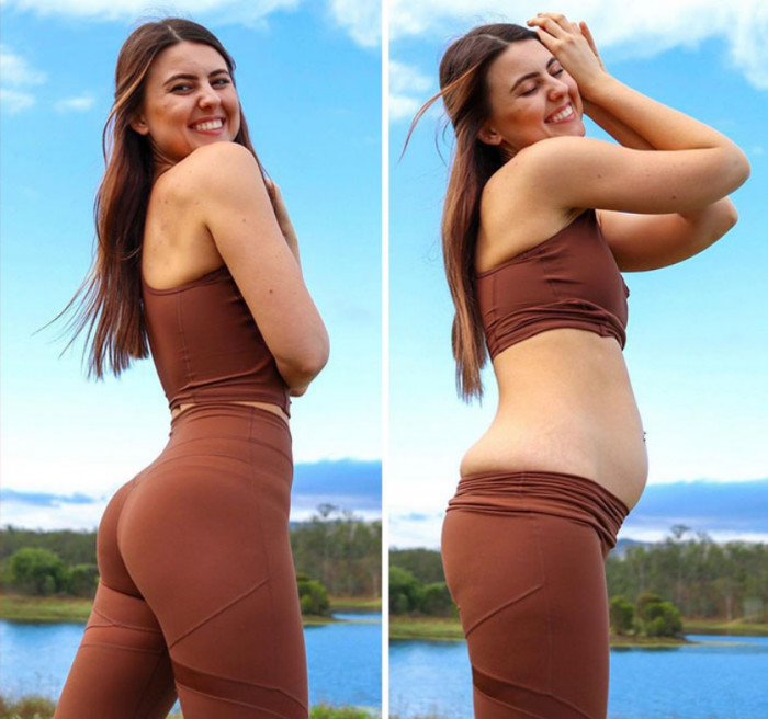 Woman Shows Everyone How Influencers Fake The Perfect Body On Social Media