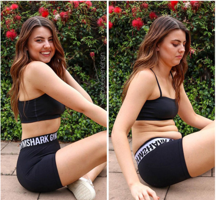 Woman Shows Everyone How Influencers Fake The Perfect Body On Social Media